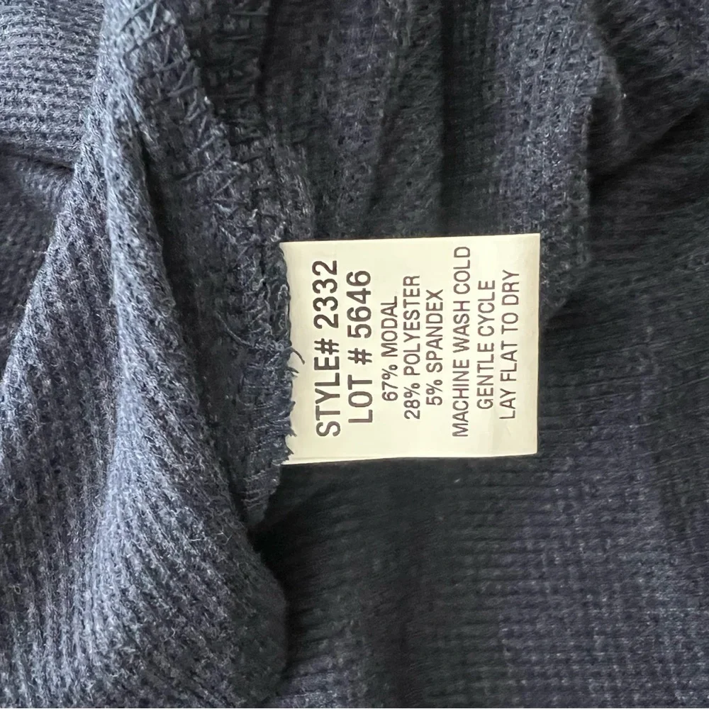 NWT Terez Waffle Knit‎ Long Sleeve Navy Blue Pullover Hoodie XL - Picture 10 of 10